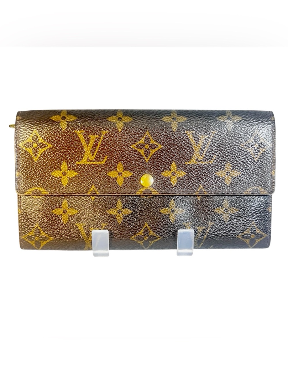 Louis Vuitton Monogram Brown and Gold Continental Long Wallet